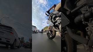 Yamaha Tracer GT Plus Suspension at work in city road yamahatracer insta360 indilalovestory [upl. by Aynik]