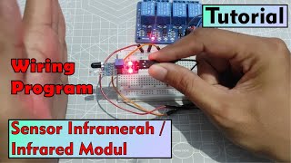 Tutorial Cara Program Sensor Jarak Menggunakan Sensor Infrared  Inframerah Modul dengan Arduino [upl. by Ahsiakal]