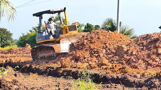 Heavy Bulldozer Work hard to expand rural roads [upl. by Duke771]