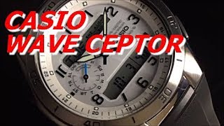 CASIO WAVE CEPTOR カシオウェーブセプター ソーラー電波腕時計 WVAM6507AJF [upl. by Aniakudo314]