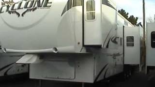 Used Toy Hauler Fifth Wheel  2009 Cyclone 4012 Toy Hauler 41ft 3Slides LOADED [upl. by Thorin939]