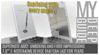 Supernote A6X2 Unboxing amp First Impressions of 78quot Android ENotetaking Tablet That is Truly Yours [upl. by Terrej930]