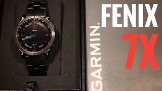 Garmin FENIX 7X SAPPHIRE SOLAR SchwarzSchiefergrau DLC Titan  0100254127  Review  OlfertampCo [upl. by Lachus]