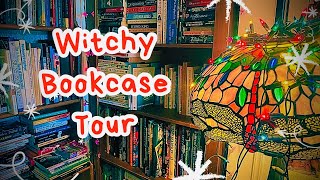 A Witchy Bookcase Tour Part1 Healing booksArt Books Goddess amp Witch Books [upl. by Atsirak]