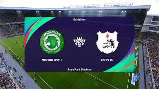 Modern Sport FC vs ENPPI 20082024 EGYPT CUP PES 2021 [upl. by Ainatnas873]