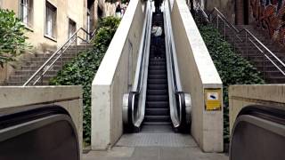 Escalators up to Park Guell in Barcelona [upl. by Broek517]