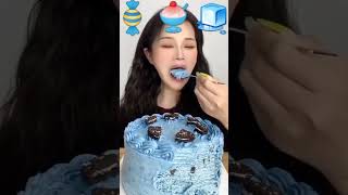 Whole cake eating challenge 🧃🎂🍧🍨🍡shorts asmr [upl. by Floyd956]