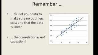 Excel Statistics 05  Calculating Correlations with Excel [upl. by Etteloiv]