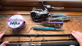 Complete medium set up for popping and stickbaiting with a multi section rod [upl. by Trevethick]