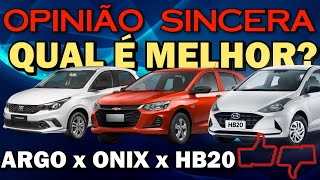 Comparativo entre Onix HB20 e Argo Qual é o melhor hatch compacto na versão de entrada [upl. by Zales424]