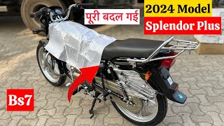 2024 Model Hero Splendor Plus Review  Price  Mileage  Features  splendor plus new model 2024 [upl. by Amhser129]