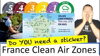 France Clean Air Zones  Crit Air Sticker  Do you need one [upl. by Ettevol136]