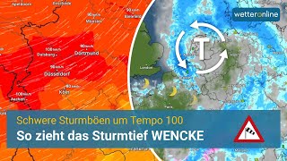 Update So zieht das Sturmtief WENCKE [upl. by Rojam]