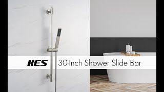 Model F209S78DF  How to Install a KES Bathroom SelfAdhesive Shower Arm and Slide Bar [upl. by Alphonsa]