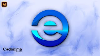 Letter E Logo Design in Illustrator Design 5  Lettermark Logo Series  Codeigma Learning [upl. by Auoy]