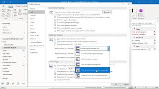 Customize Reply Message Setting  Outlook 2019 tutorial [upl. by Inajar]