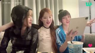 MEOVV GIDLE reacting to ‘MEOW’ by MEOVV on WEVERSE LIVE [upl. by Anan992]