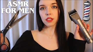 ASMR Barbershop 💈 Real Clippers amp Hair Cutting Roleplay [upl. by Belsky483]