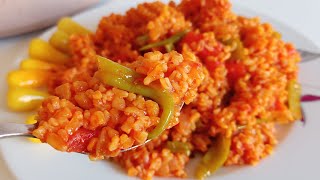 Bulgur pilavı nasıl yapılır 😋 Sebzeli domatesli biberli bulgur pilavı tarifi 👌Nefis yemek tarifleri [upl. by Chabot]