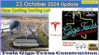 Cooling Fans Work Unpacking Huge equipment amp Glass Install 23 Oct 2024 Giga Texas Update 0735AM [upl. by Nysila]