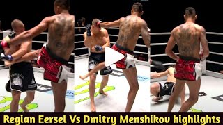 Regian Eersel Stops Dmitry Menshikov In 46 Seconds ONE fight night 11 [upl. by Adnawad]