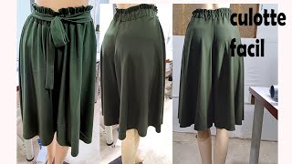 como hacer falda pantalon pierna ancha molde y confeccion [upl. by Glick728]