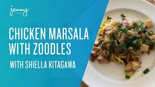 Weight Loss Recipes Chicken Marsala with Zoodles [upl. by Anirok772]