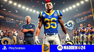 West Coast vs East Coast Los Angeles Rams vs New England Patriots  Madden 24 Gameplay [upl. by Layol]