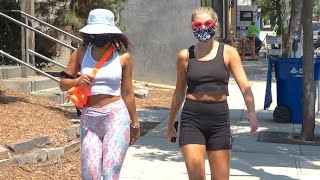 Vanessa Hudgens And Her Gal Pal Flaunt Their Enviable Abs After Working Out At DogPound [upl. by Emearg687]