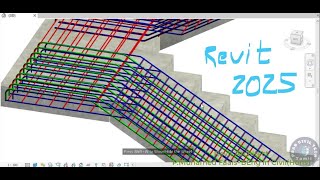 Revit rebar color  Revit rebar color stair  Rebar color revit in stair  color rebar in revit [upl. by Siol976]