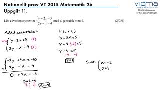 ‪Uppgift 11 Nationellt prov VT 2015 Matematik 2b [upl. by Carrol]