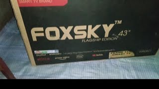 Foxsky 43quot full hd led tv unboxing and reviewtechnical  model 43fsvsfoxsky ledtv views [upl. by Sonia945]