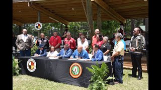 Catawba Nation and the Lumbee Tribe Celebrate Historic Signing of GovernmenttoGovernment Agreement [upl. by Asserrac]