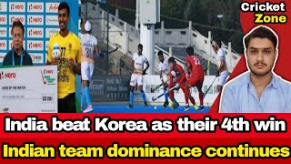 India won match vs Korea in Asian champions trophy 2024India impressive journey continues [upl. by Irehc]