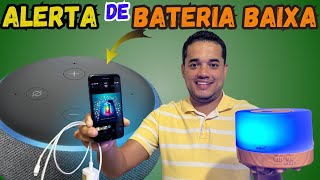 Como Monitorar a Bateria do Celular Usando Alexa com Luminária inteligente [upl. by Eetse]