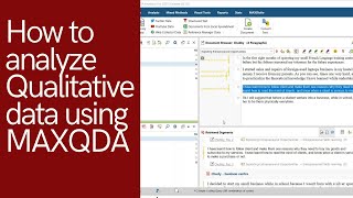 Qualitative Data Analysis Using MAXQDA [upl. by Akiemehs]