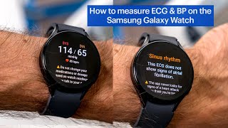 How to check ECG and blood pressure on the Samsung Galaxy Watch [upl. by Yzzik]