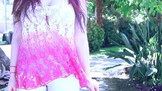 Lace Dip Dye Spring Top ♥ DIY [upl. by Sloan]