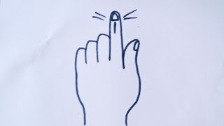 National voters day drawing  voters awareness drawing Finger voting drawing [upl. by Krug766]