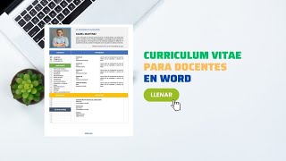 Descargar CV para Profesores  Docentes en Word GRATIS [upl. by Mehta]