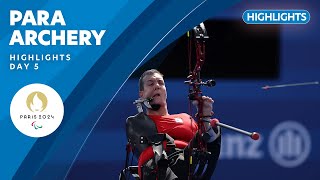 🏹 Para Archery Highlights  Day 5  Paris 2024 Paralympic Games [upl. by Amarette]