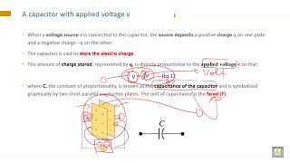 Electrical Engineering  1  C5L8  Capacitors and currentvoltage relationship of the capacitor [upl. by Einttirb]