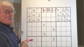 Sudoku Tutorial 27 Many ways to eliminate small numbers [upl. by Ajup40]