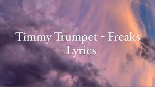 Timmy Trumpet  Freaks Lyrics [upl. by Imotas611]