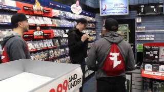 Professional Call of Duty quotAthletesquot show off in GameStop [upl. by Naehs]