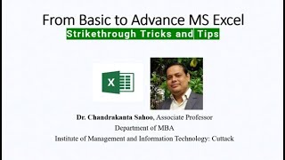 58 MS ExcelStrikethrough Tricks and Tips [upl. by Aneerahs230]