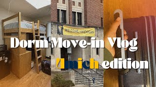 DORM MoveIn Vlog 🎀  Dorm Tour  Dining Hall  Tips  U of Michigan 〽️ [upl. by Julina]