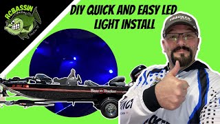 Boat LED Lights on my Tracker Classic XL Cheap easy quick DIY solution [upl. by Olin]