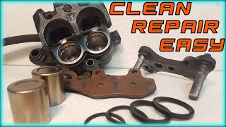 The Perfect Motorcycle Brake Caliper Rebuild [upl. by Bywoods]