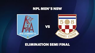 NPL NSW Mens Elimination Semi Final  APIA Leichhardt FC v Sydney United 58 FC [upl. by Kerrison461]